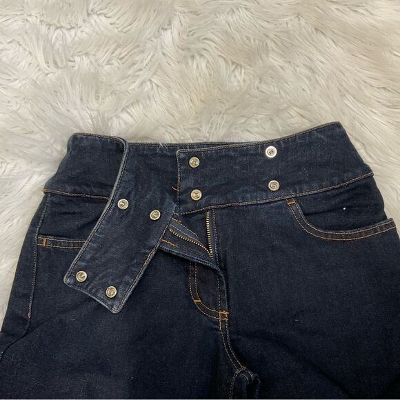 D&G Dolce & Gabbana Dark Wash Blue Denim Y2K Mid Rise Bootcut Jeans 27 - Picture 10 of 13